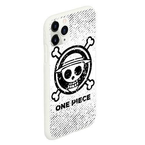 Чехол iPhone 11 Pro матовый One Piece с потертостями на светлом фоне / 3D-Белый – фото 2