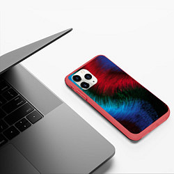 Чехол iPhone 11 Pro матовый Буря красок, цвет: 3D-красный — фото 2