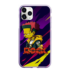 Чехол iPhone 11 Pro матовый Rock Simpsons style, цвет: 3D-светло-сиреневый