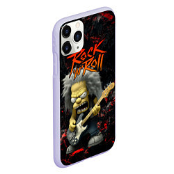 Чехол iPhone 11 Pro матовый Simpsons Rock and roll, цвет: 3D-светло-сиреневый — фото 2