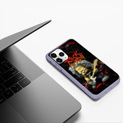 Чехол iPhone 11 Pro матовый Simpsons Rock and roll, цвет: 3D-светло-сиреневый — фото 2