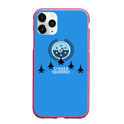 Чехол iPhone 11 Pro матовый Strider squadron, цвет: 3D-малиновый