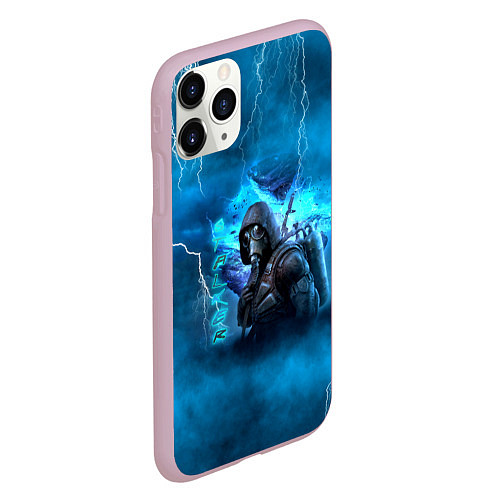 Чехол iPhone 11 Pro матовый Stalker sky art blue / 3D-Розовый – фото 2