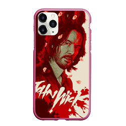 Чехол iPhone 11 Pro матовый John wick osaka, цвет: 3D-малиновый