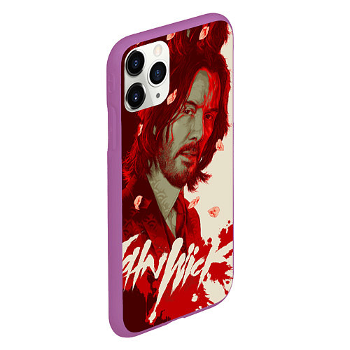 Чехол iPhone 11 Pro матовый John wick osaka / 3D-Фиолетовый – фото 2