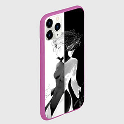 Чехол iPhone 11 Pro матовый Тацумаки из ванпанчмена, цвет: 3D-фиолетовый — фото 2