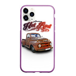 Чехол iPhone 11 Pro матовый Классический хот род на базе Ford F-1, цвет: 3D-фиолетовый