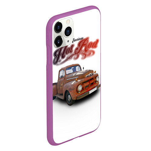 Чехол iPhone 11 Pro матовый Классический хот род на базе Ford F-1 / 3D-Фиолетовый – фото 2