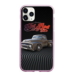 Чехол iPhone 11 Pro матовый Хот род на базе модели Ford F-100, цвет: 3D-розовый