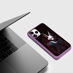 Чехол iPhone 11 Pro матовый Devil rabbit, цвет: 3D-фиолетовый — фото 2