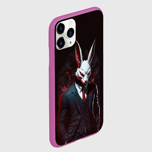 Чехол iPhone 11 Pro матовый Devil rabbit / 3D-Фиолетовый – фото 2