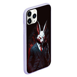 Чехол iPhone 11 Pro матовый Devil rabbit, цвет: 3D-светло-сиреневый — фото 2