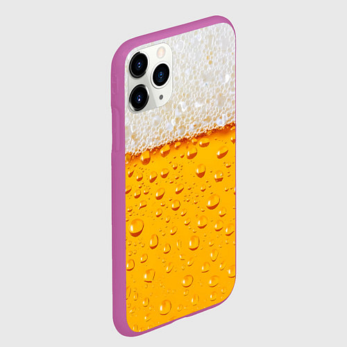 Чехол iPhone 11 Pro матовый Пенное / 3D-Фиолетовый – фото 2