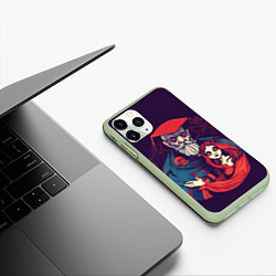 Чехол iPhone 11 Pro матовый Девушка и злой колдун, цвет: 3D-салатовый — фото 2