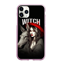 Чехол iPhone 11 Pro матовый Ведьма с ослом, цвет: 3D-розовый
