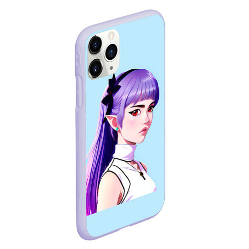 Чехол iPhone 11 Pro матовый Elf Grimes / 3D-Светло-сиреневый – фото 2