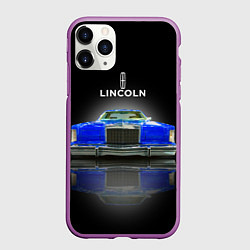 Чехол iPhone 11 Pro матовый Американский роскошный автомобиль Lincoln Continen, цвет: 3D-фиолетовый