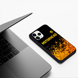 Чехол iPhone 11 Pro матовый Motorhead - gold gradient: символ сверху, цвет: 3D-черный — фото 2