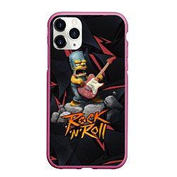 Чехол iPhone 11 Pro матовый Rocknroll simpsons