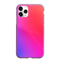Чехол iPhone 11 Pro матовый Цветной градиент, цвет: 3D-фиолетовый