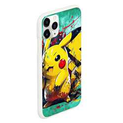 Чехол iPhone 11 Pro матовый Сердитый пикачу, цвет: 3D-белый — фото 2