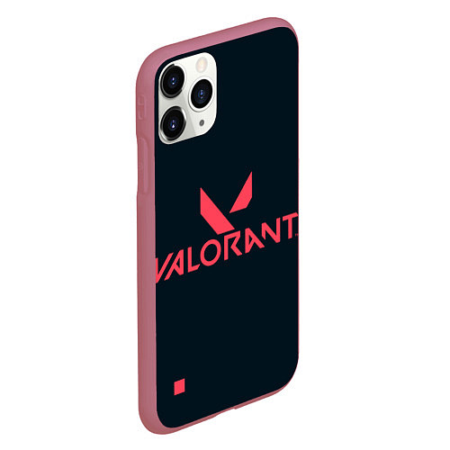 Чехол iPhone 11 Pro матовый Valorant игрок / 3D-Малиновый – фото 2