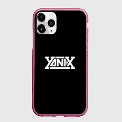 Чехол iPhone 11 Pro матовый Yanix надпись, цвет: 3D-малиновый