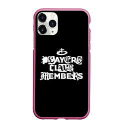 Чехол iPhone 11 Pro матовый Obladaet - players club members надпись, цвет: 3D-малиновый