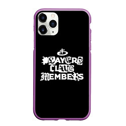 Чехол iPhone 11 Pro матовый Obladaet - players club members надпись, цвет: 3D-фиолетовый