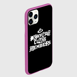 Чехол iPhone 11 Pro матовый Obladaet - players club members надпись, цвет: 3D-фиолетовый — фото 2