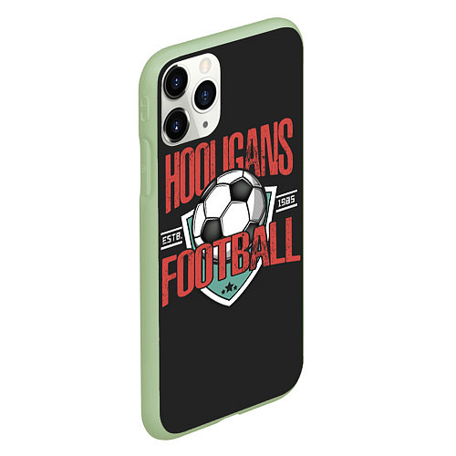 Чехол iPhone 11 Pro матовый Football hooligans / 3D-Салатовый – фото 2