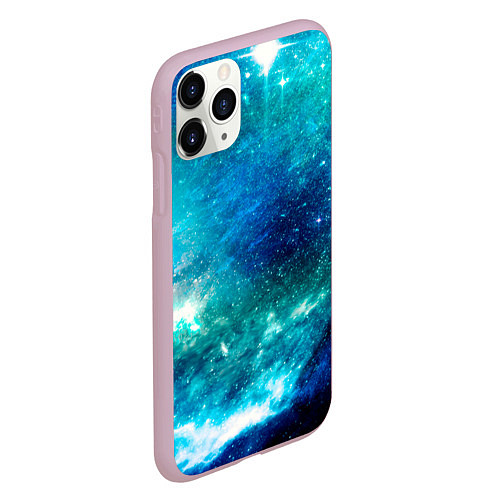 Чехол iPhone 11 Pro матовый Звёздная Вселенная / 3D-Розовый – фото 2