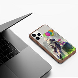 Чехол iPhone 11 Pro матовый 9S c шариками, цвет: 3D-коричневый — фото 2