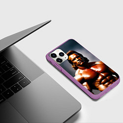 Чехол iPhone 11 Pro матовый Арнольд Шварценеггер железный арни, цвет: 3D-фиолетовый — фото 2