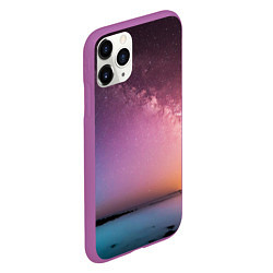 Чехол iPhone 11 Pro матовый Магический космос, цвет: 3D-фиолетовый — фото 2