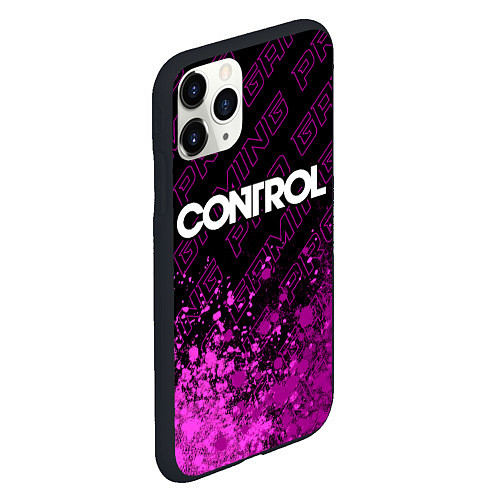 Чехол iPhone 11 Pro матовый Control pro gaming: символ сверху / 3D-Черный – фото 2