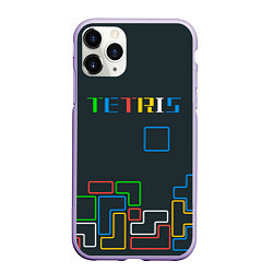 Чехол iPhone 11 Pro матовый Tetris neon