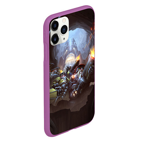 Чехол iPhone 11 Pro матовый Team Deep Rock Galactic / 3D-Фиолетовый – фото 2