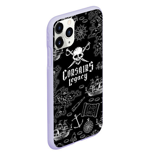 Чехол iPhone 11 Pro матовый Corsairs Legacy / 3D-Светло-сиреневый – фото 2