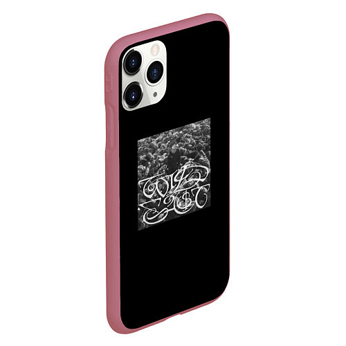 Чехол iPhone 11 Pro матовый Saluki - wild east / 3D-Малиновый – фото 2