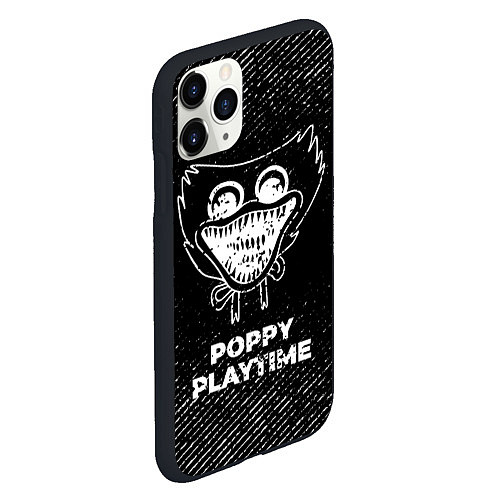 Чехол iPhone 11 Pro матовый Poppy Playtime с потертостями на темном фоне / 3D-Черный – фото 2