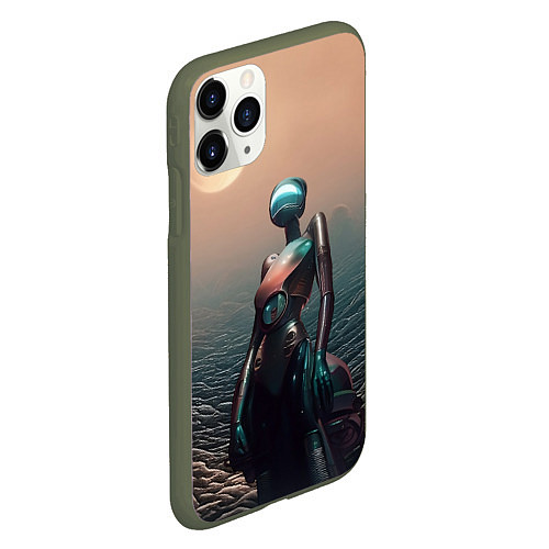 Чехол iPhone 11 Pro матовый Незнакомка / 3D-Темно-зеленый – фото 2