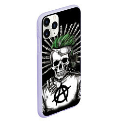 Чехол iPhone 11 Pro матовый Панк анархист, цвет: 3D-светло-сиреневый — фото 2