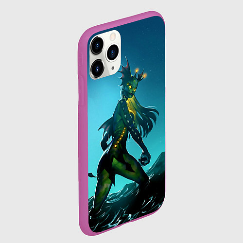 Чехол iPhone 11 Pro матовый Subnautica русалка / 3D-Фиолетовый – фото 2