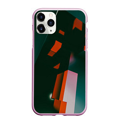 Чехол iPhone 11 Pro матовый Сюрреалистичные геометрические фигуры, цвет: 3D-розовый
