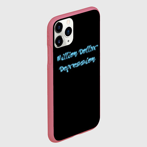 Чехол iPhone 11 Pro матовый Фараон миллион доллар депрешн / 3D-Малиновый – фото 2