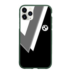 Чехол iPhone 11 Pro матовый Бмв - классический черный, цвет: 3D-темно-зеленый