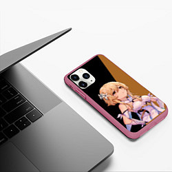 Чехол iPhone 11 Pro матовый Люмин Genshin Impact, цвет: 3D-малиновый — фото 2