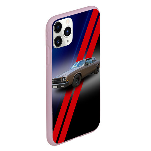 Чехол iPhone 11 Pro матовый Американский автомобиль 1980 года Buick LeSabre / 3D-Розовый – фото 2