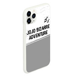 Чехол iPhone 11 Pro матовый JoJo Bizarre Adventure glitch на светлом фоне: сим, цвет: 3D-белый — фото 2